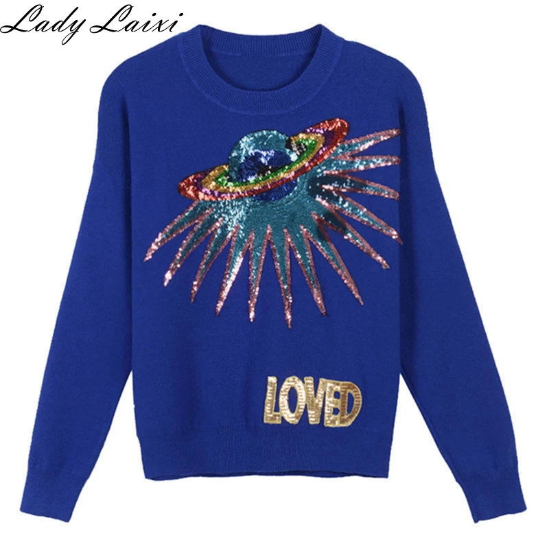 Planet Logo Sweatshirt Jumper Alien UFO Space Saturn Pocket Spaceship Sweater !!