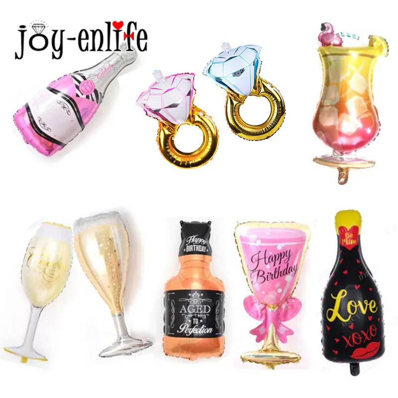 

JOY-ENLIFE 1pcs Flamingo Cup XoXo Lip Love Bottle Balloons Air Globos Hen Night Party Decor Wedding Bachelorette Party Supplies