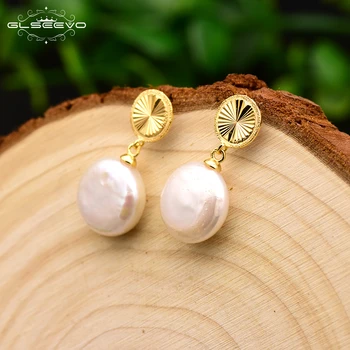 XlentAg Natural Fresh Water Round Flat Baroque Pearl Drop Earrings For Women 925 Sterling Silver Dangle Earrings Jewelry GE0633
XlentAg Natural Fresh Water Round Flat Baroque Pearl Drop Earrings For Women 925 Sterling Silver Dangle Earrings Jewelry GE0633