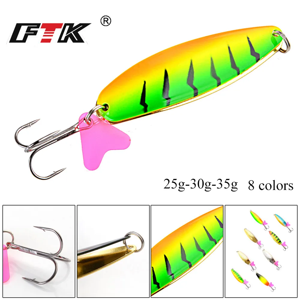 1PC 25g/30g/35g 8colors Spoon Fishing Lure With 1# -1/0# 35647BN Hook Hard Fishing Spoon Lure Metal Jigging Lure Baits
1PC 25g/30g/35g 8colors Spoon Fishing Lure With 1# -1/0# 35647BN Hook Hard Fishing Spoon Lure Metal Jigging Lure Baits