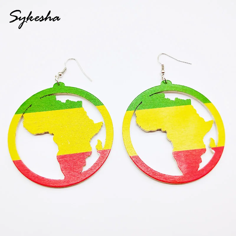 2019 Unique Wood African Map Shape Dangle Earrings Wooden Drop Earrings Hollowed Out Round Contrast Color Bohemia Ethnic Earring
2019 Unique Wood African Map Shape Dangle Earrings Wooden Drop Earrings Hollowed Out Round Contrast Color Bohemia Ethnic Earring