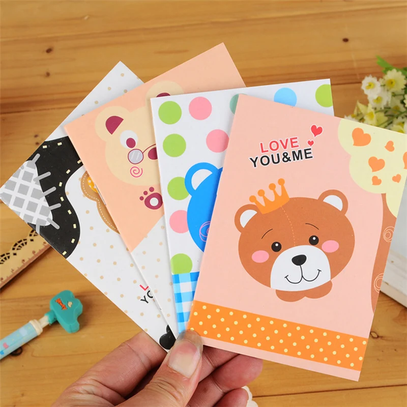 4pcs/lot 12*9cm Creative Cute Cartoon Diary Student Notebook Portable Mini Notebook Korean Stationery
4pcs/lot 12*9cm Creative Cute Cartoon Diary Student Notebook Portable Mini Notebook Korean Stationery
