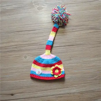 QYFLYXUENewborn Crochet baby hat children wool hand-paragraph long tail cap Christmas hats ball cap Photography Props
QYFLYXUENewborn Crochet baby hat children wool hand-paragraph long tail cap Christmas hats ball cap Photography Props