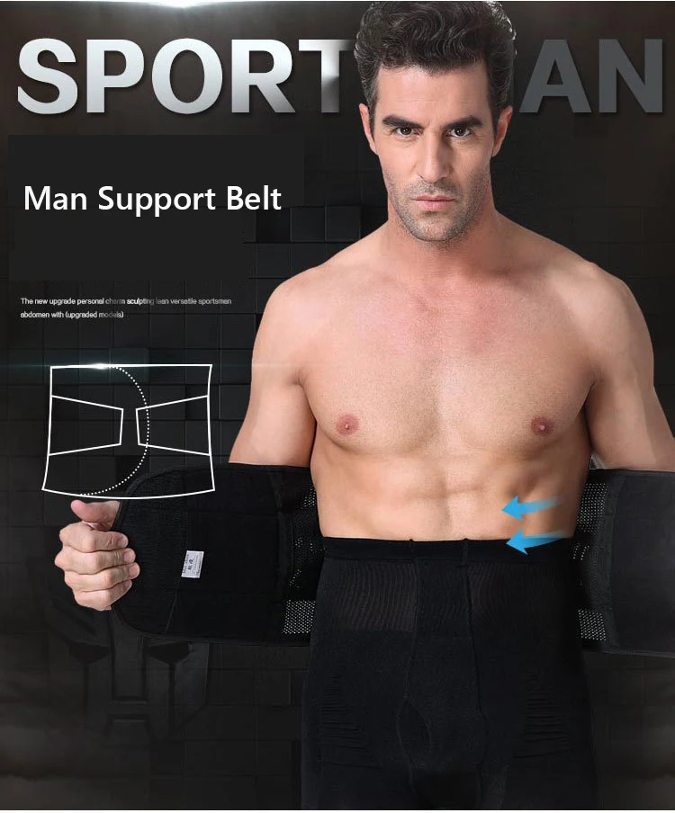 Meisou Waist Belt for Men Male New Abdomen Fat Burning Girdle Belly Body Sculpting Shaper Corset Cummerbund Tummy Slimming Belt (1)
