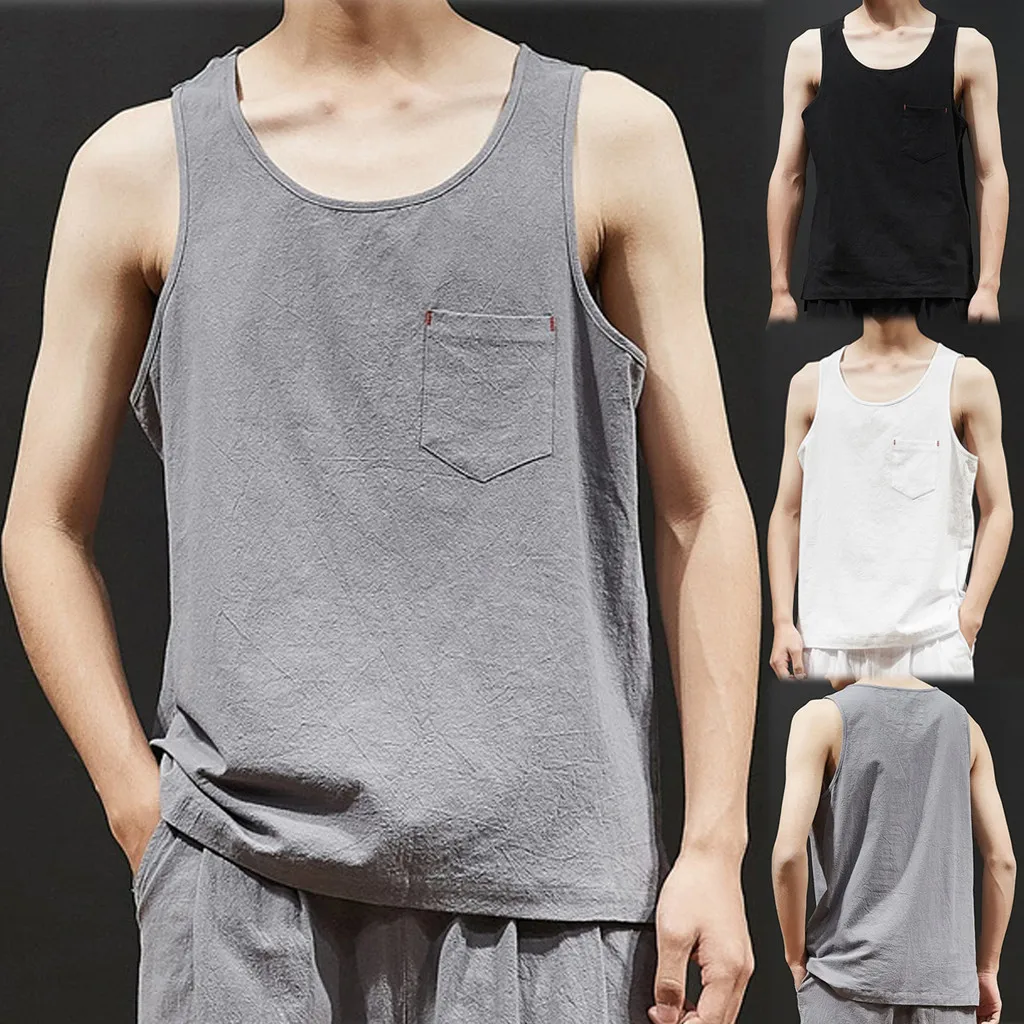 JAYCOSIN Men Tank Top Summer Simple Casual Crops Top Pure Color Short Sleeve O-Neck Vest With Pocket Beach Loose Tank Man May18
JAYCOSIN Men Tank Top Summer Simple Casual Crops Top Pure Color Short Sleeve O-Neck Vest With Pocket Beach Loose Tank Man May18