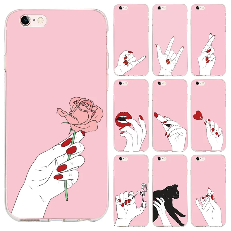 Cat Hands Pink Lipstick Red Cover Para For iPhone 7 8 6 6S plus X XS 4 5 5S SE Capa Para Funda iphone xr xs max Case for girls
Cat Hands Pink Lipstick Red Cover Para For iPhone 7 8 6 6S plus X XS 4 5 5S SE Capa Para Funda iphone xr xs max Case for girls