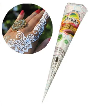 3 cone of White henna Cones tatoo cones Indian temporary tattoo For Bridal Decor body art
3 cone of White henna Cones tatoo cones Indian temporary tattoo For Bridal Decor body art