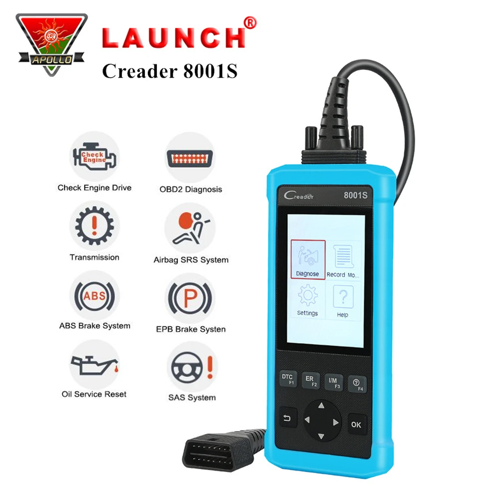 Launch Creader 8001S CR8001S OBD2 Code Reader OBDII Auto Car Diagnostic Tool Support 4 Systems Oil EPB SAS BMS Reset pk CR8021
Launch Creader 8001S CR8001S OBD2 Code Reader OBDII Auto Car Diagnostic Tool Support 4 Systems Oil EPB SAS BMS Reset pk CR8021