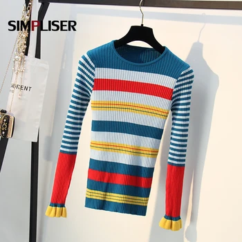Striped Women Sweaters Turtleneck Long Sleeve Fashion Pullovers Ladies Tops Knitting Shirts Femme Jumpers Pull Femme 2019 New
Striped Women Sweaters Turtleneck Long Sleeve Fashion Pullovers Ladies Tops Knitting Shirts Femme Jumpers Pull Femme 2019 New