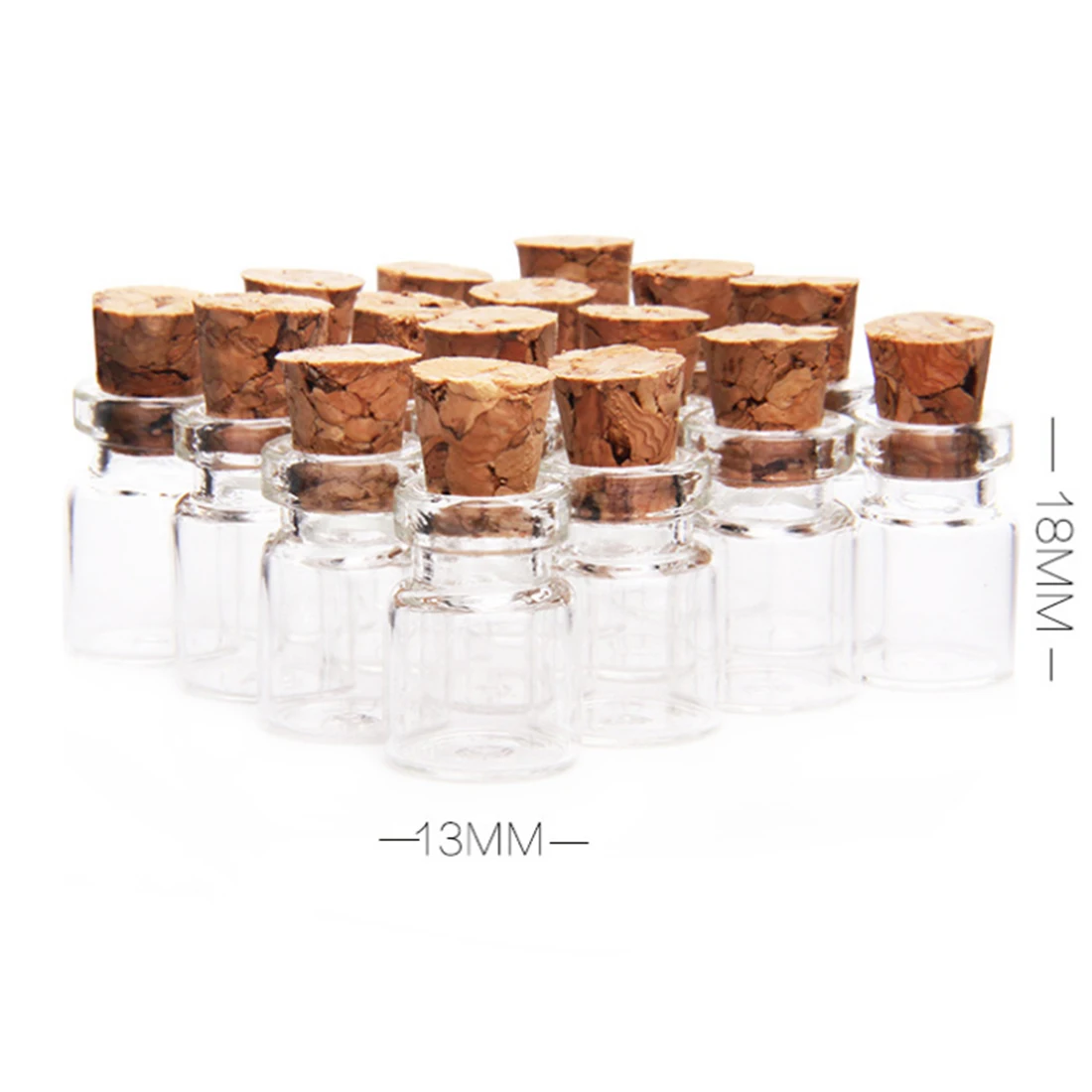 Hot 50Pcs 13*18MM 0.8ML Glass Bottles Empty Sample Bin Jars with Cork Stoppers DIY Craft Decoration Dropshipping - Transparent
Hot 50Pcs 13*18MM 0.8ML Glass Bottles Empty Sample Bin Jars with Cork Stoppers DIY Craft Decoration Dropshipping - Transparent