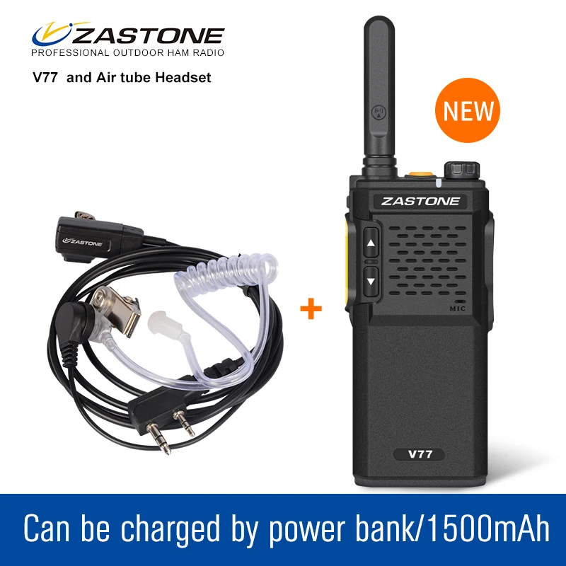 Zastone V77 Talk walky UHF 400-470MHz 1500mAh High Power Portable Radio Walkie Walkie Mini Radio Transceiver+Headset
Zastone V77 Talk walky UHF 400-470MHz 1500mAh High Power Portable Radio Walkie Walkie Mini Radio Transceiver+Headset