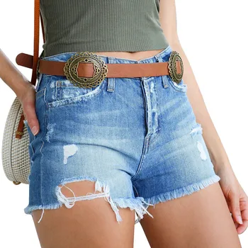 Women Shorts Jeans Cotton Women Summer Tight High Waisted Denim Plus Size Slim Stretch Turn Ups Feminino Clothing Y702
Women Shorts Jeans Cotton Women Summer Tight High Waisted Denim Plus Size Slim Stretch Turn Ups Feminino Clothing Y702