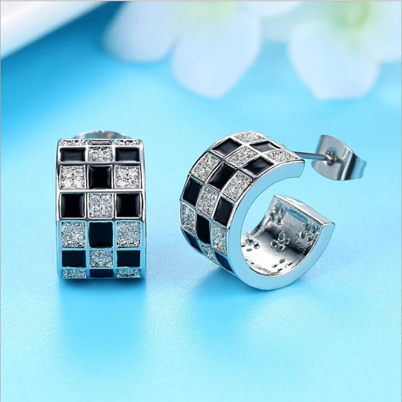 KOFSAC New Fashion 925 Silver Stud Earring Sweet Temperament Square CZ C Shaped Earrings For Women Wedding Fine Jewelry Gifts
KOFSAC New Fashion 925 Silver Stud Earring Sweet Temperament Square CZ C Shaped Earrings For Women Wedding Fine Jewelry Gifts