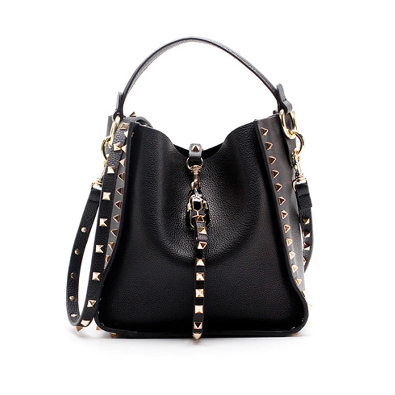 2019 New Women Genuine Leather Handbag Trendy Rivet Design Female Tote Chic Crossbody Shoulder Bag For Female Messenger Bags
2019 New Women Genuine Leather Handbag Trendy Rivet Design Female Tote Chic Crossbody Shoulder Bag For Female Messenger Bags