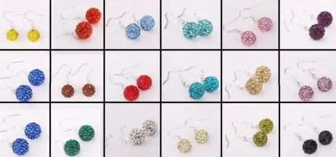 20pair/lot silver plated 10mm micro pave disco ball bead mix white multicolor Crystal Beads drop earrings women w6346
20pair/lot silver plated 10mm micro pave disco ball bead mix white multicolor Crystal Beads drop earrings women w6346