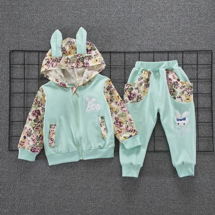 Cute Baby Girl Clothes Sets For Children High Qulity 2018 Autumn Long Sleeve Print Toddler Girls Baby Suit for Kid 1 2 3 4 Years 2