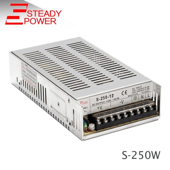 Factory sales ac to dc led driver constant voltage single output 250W 5v 40 amp / 12v 20a / 24v 10a /48v 5a dc power supply
Factory sales ac to dc led driver constant voltage single output 250W 5v 40 amp / 12v 20a / 24v 10a /48v 5a dc power supply