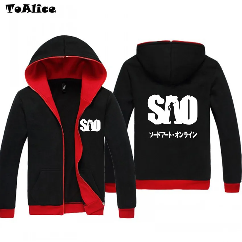 Wholesale Famous Japanese Anime Sword Art Online Hooded Sweatshirt SAO Logo Print Brand Men Hoodie Tracksuit Copslay Black Red
Wholesale Famous Japanese Anime Sword Art Online Hooded Sweatshirt SAO Logo Print Brand Men Hoodie Tracksuit Copslay Black Red