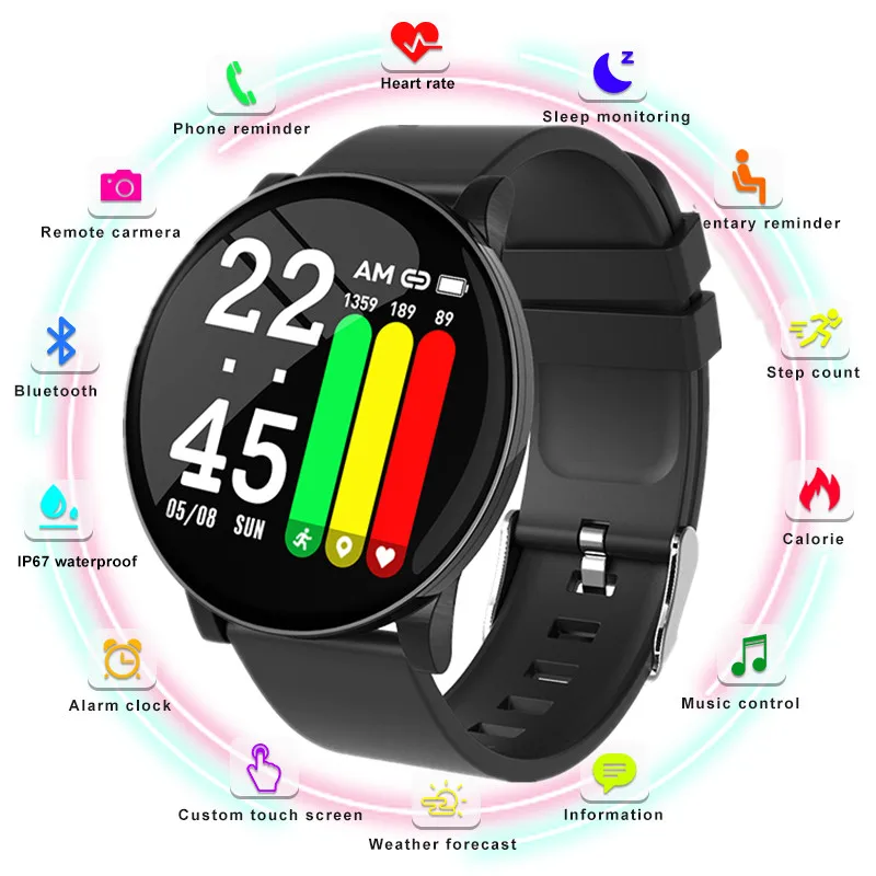 Letike W8 Smart Watch Sport Fitness Tracker IP67 Waterproof Smartwatch Running Cycling smart Wristband Smart Band for Men Women
Letike W8 Smart Watch Sport Fitness Tracker IP67 Waterproof Smartwatch Running Cycling smart Wristband Smart Band for Men Women