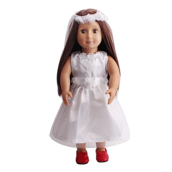 Doll clothes exquisite white wedding dress + scarf toy accessories fit 18 inch Girl dolls and 43 cm baby doll c86
Doll clothes exquisite white wedding dress + scarf toy accessories fit 18 inch Girl dolls and 43 cm baby doll c86