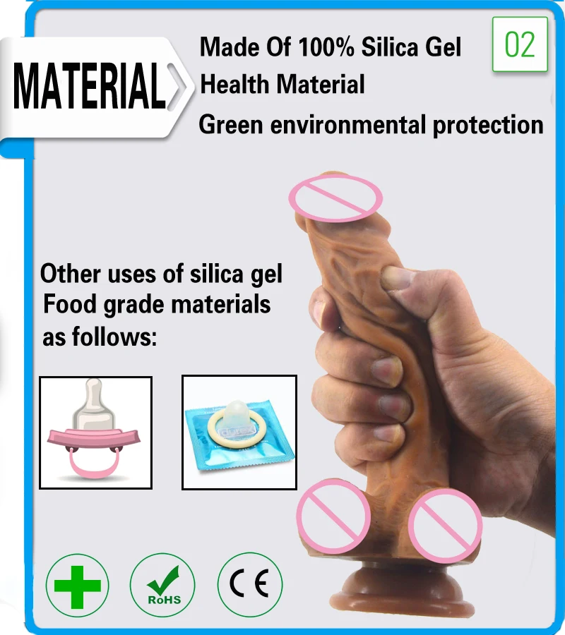 Hot Double layer silicone huge dildo health material imitation of human penis design high elasticity hot sell sex toy shop