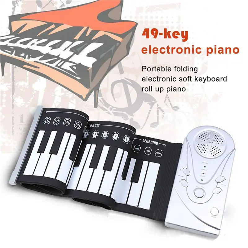 49 key speaker hand roll electronic piano portable folding electronic soft keyboard roll up the piano
49 key speaker hand roll electronic piano portable folding electronic soft keyboard roll up the piano
