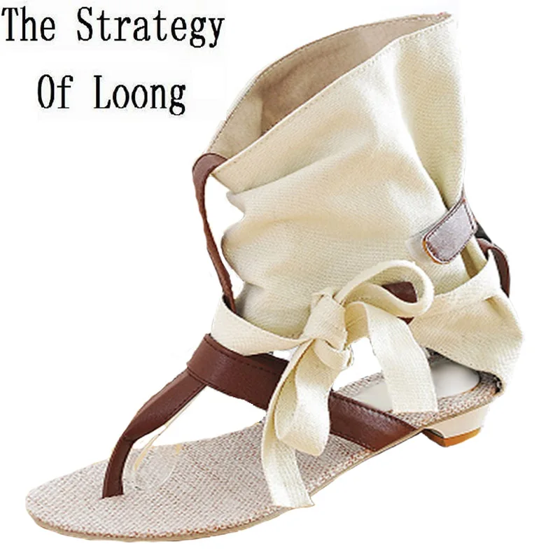 Women Cut Out Summer Hemp Ankle Sandals Boots Open The Toe Cutout Boots Plus Size 41 42 43 Big Size Lady Flat Heels Shoes
Women Cut Out Summer Hemp Ankle Sandals Boots Open The Toe Cutout Boots Plus Size 41 42 43 Big Size Lady Flat Heels Shoes
