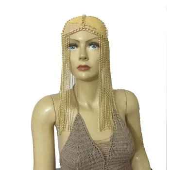 Wholesale Women Silver Gold Long Tassel Aluminium Head Chains Hair Accessories Layers Harness Body Jewelry Headdress
Wholesale Women Silver Gold Long Tassel Aluminium Head Chains Hair Accessories Layers Harness Body Jewelry Headdress