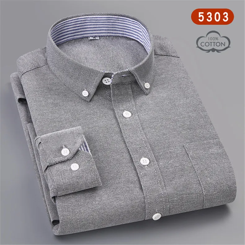 2019-New-Casual-Design-Plaid-Social-100-Cotton-Mens-Long-Sleeve-Solid-Oxford-Dress-Shirt-with.jpg_640x640 (1)