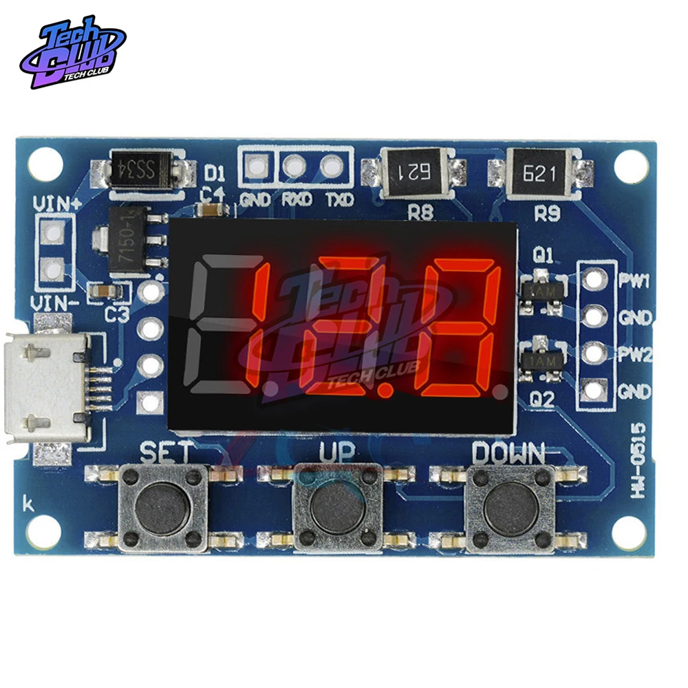 

DC 5-30V Micro USB 5V Power Independent PWM Signal Generator 2 Channel Dual Way Digital LED Duty Cycle Pulse Frequency Board