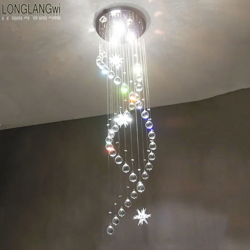 New modern small spiral staircase lights crystal chandelier LED Crystal Chandeliers restaurant long stairwell hanging
New modern small spiral staircase lights crystal chandelier LED Crystal Chandeliers restaurant long stairwell hanging