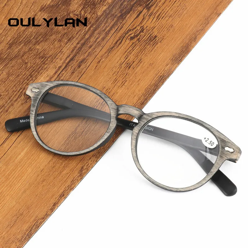 Oulylan Retro Round Reading Glasses Women Men Imitation Wood Pattern Frame Resin Presbyopia Eyeglasses Hyperopia Eyewear Unisex
Oulylan Retro Round Reading Glasses Women Men Imitation Wood Pattern Frame Resin Presbyopia Eyeglasses Hyperopia Eyewear Unisex