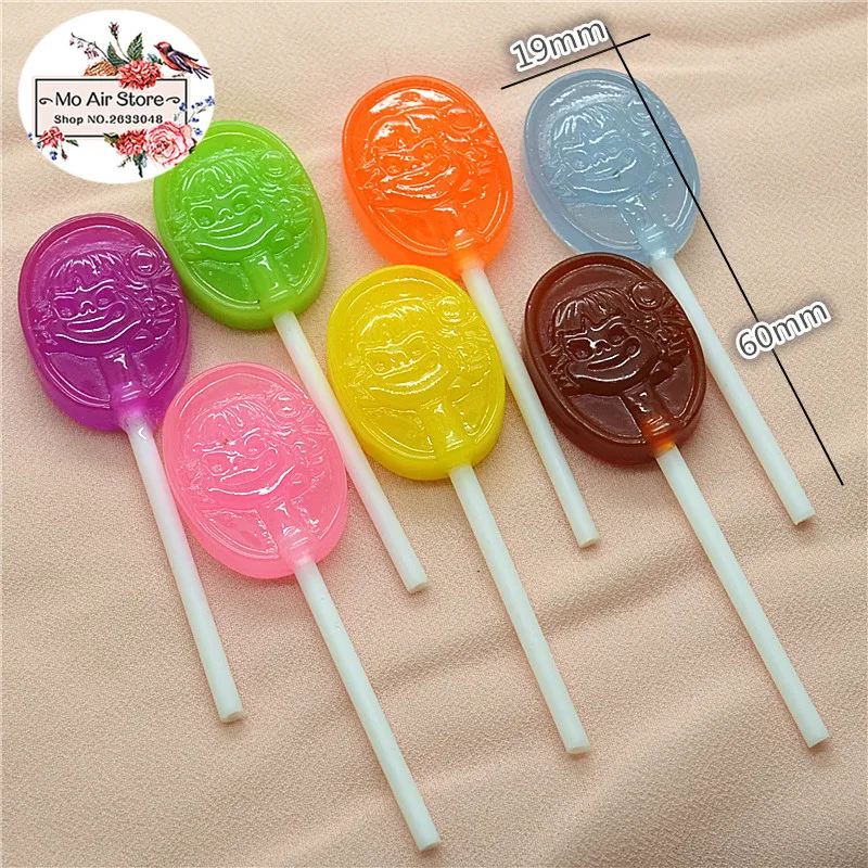 10pcs Resin flatback translucence lollipop mix color crafts for hair bow center decoration 19x60mm
10pcs Resin flatback translucence lollipop mix color crafts for hair bow center decoration 19x60mm