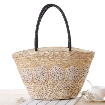 2018 High Quality Beach Bag Summer Big Straw Bags Woven Handmade Tote Women Travel Handbags Hook Flower Shopping Hand Bags W508
2018 High Quality Beach Bag Summer Big Straw Bags Woven Handmade Tote Women Travel Handbags Hook Flower Shopping Hand Bags W508