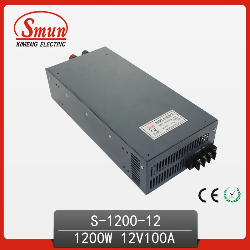 12V 100A Single Output Switching Power Supply with CE ROHS from China Supplier Industrial and Led Used
12V 100A Single Output Switching Power Supply with CE ROHS from China Supplier Industrial and Led Used