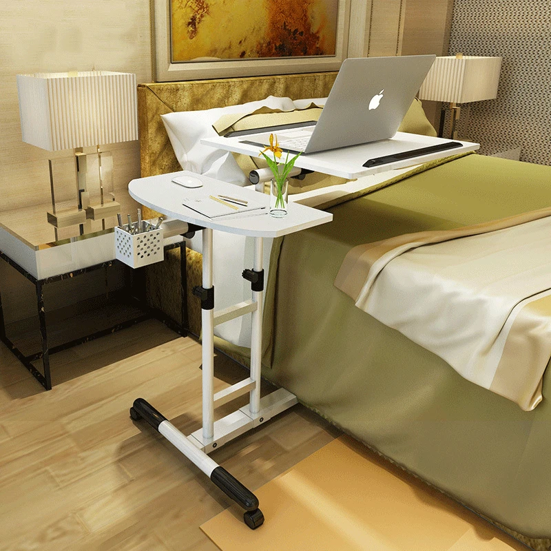 Foldable Laptop Table Stand Lap Sofa Bed Tray Computer Notebook Desk bed table Simple Office Mobile With Wheel | Мебель
