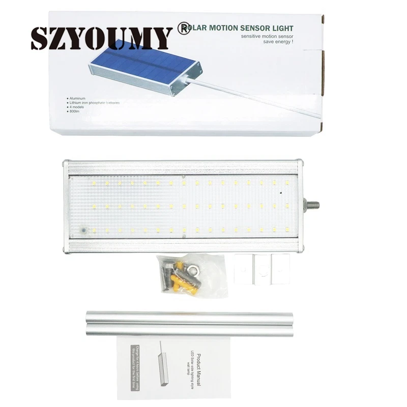 SZYOUMY Garden Solar Sensor 48 LED Lamp Bright 1000LM Waterproof Outdoor Wall Lamp Security Spot Light By Microwave Radar Motion
SZYOUMY Garden Solar Sensor 48 LED Lamp Bright 1000LM Waterproof Outdoor Wall Lamp Security Spot Light By Microwave Radar Motion
