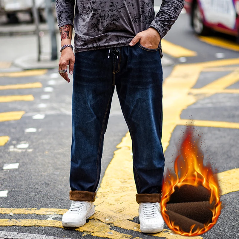 2019 Men Fashion Winter Jeans Men Blue Color Slim Fit Stretch Thick Velvet Pants Warm Jeans Casual Fleece Trousers Plus Size 5XL
2019 Men Fashion Winter Jeans Men Blue Color Slim Fit Stretch Thick Velvet Pants Warm Jeans Casual Fleece Trousers Plus Size 5XL
