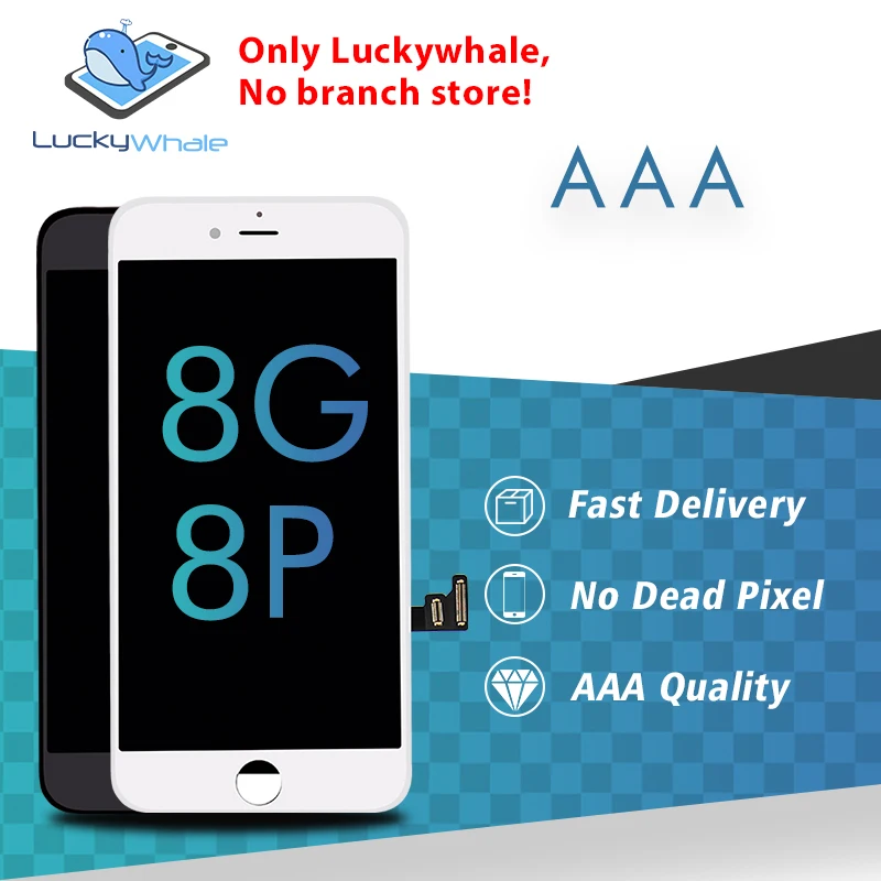 20PCS/LOT AAA Quality LCD Display For iPhone 8 8 plus LCD Screen Replacement With Touch Digitizer Assmbly Parts ecran
20PCS/LOT AAA Quality LCD Display For iPhone 8 8 plus LCD Screen Replacement With Touch Digitizer Assmbly Parts ecran