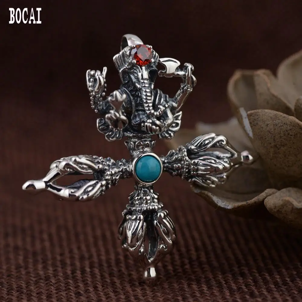 S925 silver Thai silver antique style elephant trunk instrument pendant man's pendant
S925 silver Thai silver antique style elephant trunk instrument pendant man's pendant