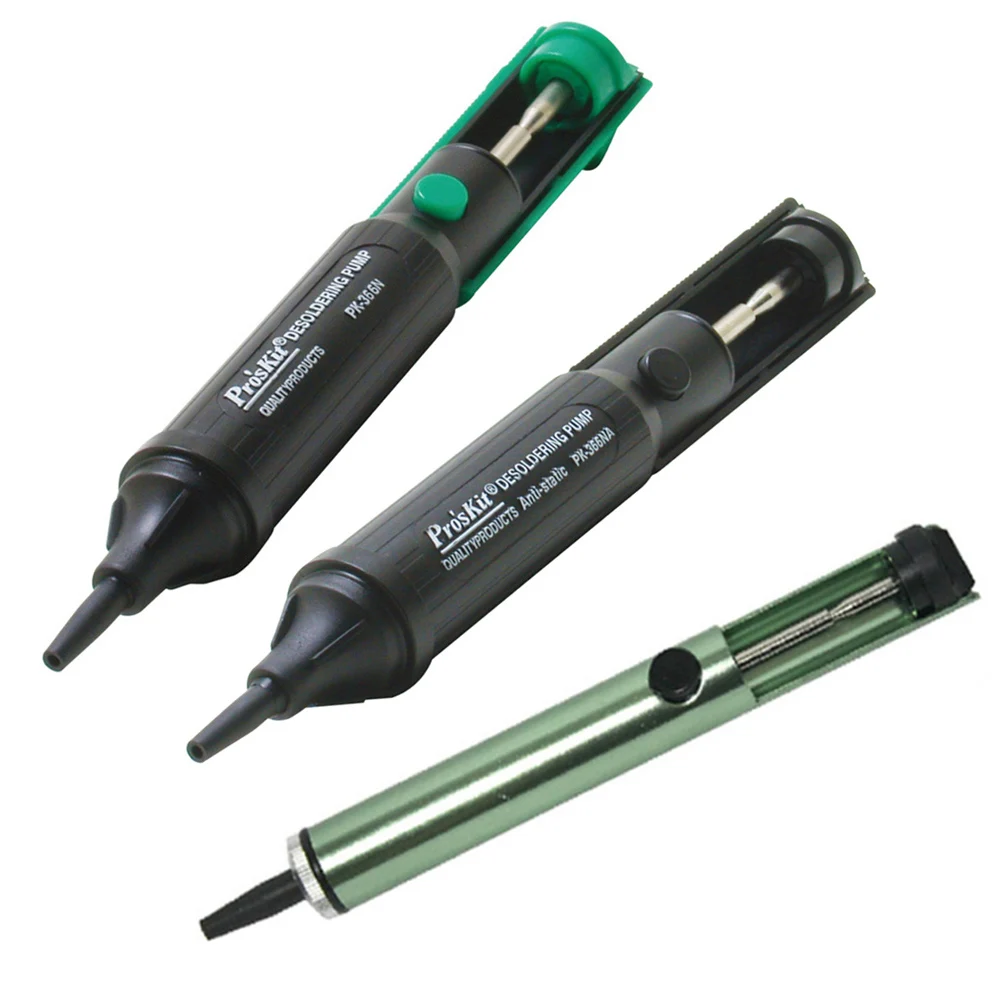 Pro'sKit Desoldering Pump Suction Tin Suckers Gun Soldering Iron Pen Piston With Double Oil Seals Quick And Easy Hand Tools
Pro'sKit Desoldering Pump Suction Tin Suckers Gun Soldering Iron Pen Piston With Double Oil Seals Quick And Easy Hand Tools