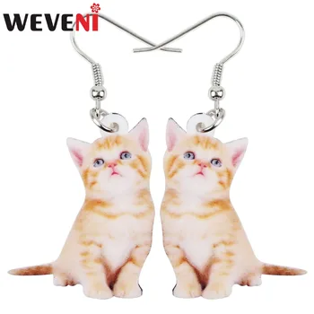 WEVENI Acrylic Cartoon Cute Cat Kitten Earrings Big Long Dangle Drop Fashion Animal Jewelry For Girls Women Ladies Wholesale
WEVENI Acrylic Cartoon Cute Cat Kitten Earrings Big Long Dangle Drop Fashion Animal Jewelry For Girls Women Ladies Wholesale