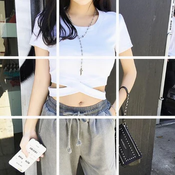 Sexy Style Women Tops Solid Color Short Length Short Sleeve O Neck Cotton Spandex Woman T-shirt Slim Fit T shirts Women
Sexy Style Women Tops Solid Color Short Length Short Sleeve O Neck Cotton Spandex Woman T-shirt Slim Fit T shirts Women