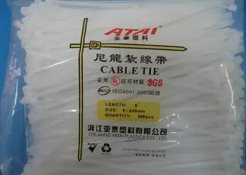 500pcs 5x200 mm 5x200 width 4.0 mm length of 100 mm white/black winding self-locking nylon cable ties line post free shippin
500pcs 5x200 mm 5x200 width 4.0 mm length of 100 mm white/black winding self-locking nylon cable ties line post free shippin