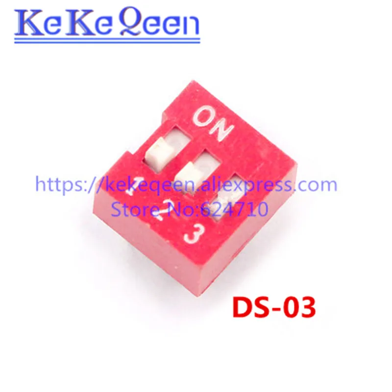 100PCS NEW DS-03P Direct dial 3 bit 8pins code switch DIP switch Red color DS04P DS-3P 2.54MM Coding ON/OFF Switch
100PCS NEW DS-03P Direct dial 3 bit 8pins code switch DIP switch Red color DS04P DS-3P 2.54MM Coding ON/OFF Switch