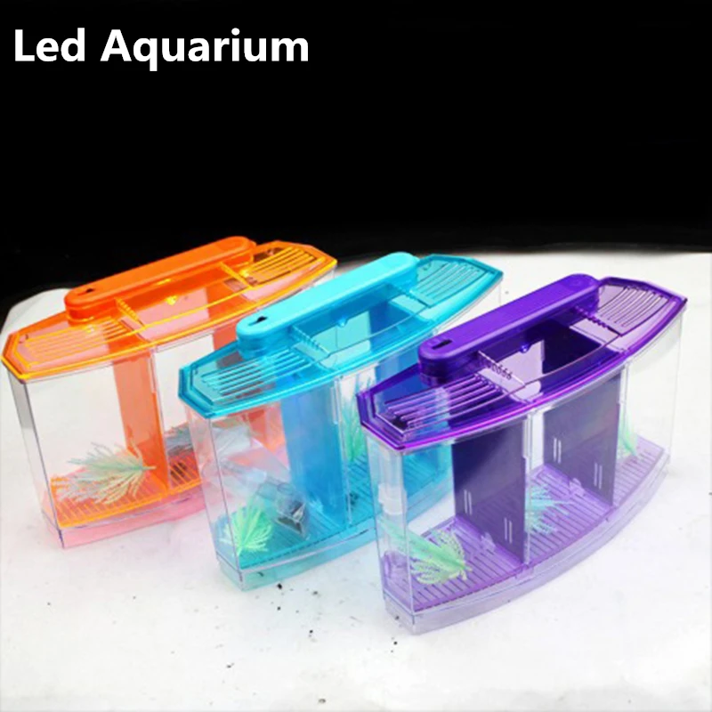 LED Light Aquarium Acrylic Three Splits Betta Fish Tank Triple Bow Fighting Isolation Hatch Breed Box Blue Purple Aquarium
LED Light Aquarium Acrylic Three Splits Betta Fish Tank Triple Bow Fighting Isolation Hatch Breed Box Blue Purple Aquarium
