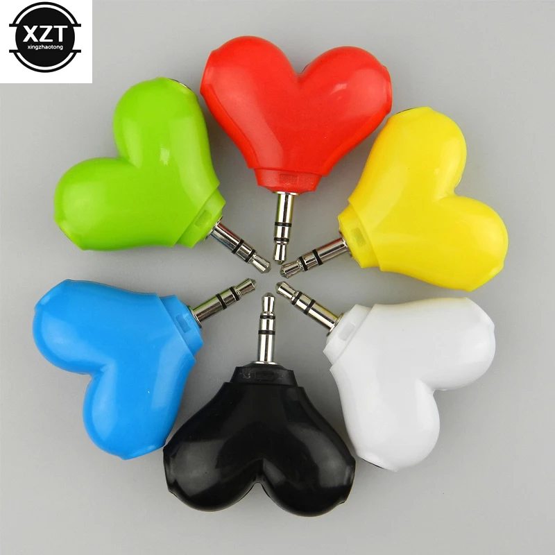 High Quality 1pcs 3.5mm Stereo Audio Headset Heart Shape Headphone Splitter Connector Adapter Cute Love Shape
High Quality 1pcs 3.5mm Stereo Audio Headset Heart Shape Headphone Splitter Connector Adapter Cute Love Shape