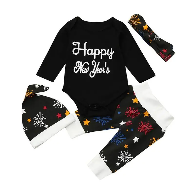 Christmas Kids printed Clothes Set Newborn Baby New Year Outfits Fireworks Cotton Cute Letters Print Romper Pants Headband Hat
Christmas Kids printed Clothes Set Newborn Baby New Year Outfits Fireworks Cotton Cute Letters Print Romper Pants Headband Hat