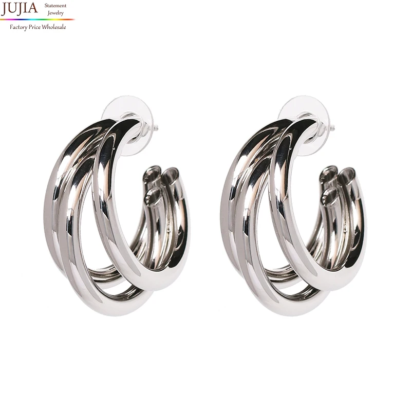 JUJIA Women's Classic Gold Irregular Earrings for Party Gift Jewelry Female Silver Geometric Metal Earrings Wholesale
JUJIA Women's Classic Gold Irregular Earrings for Party Gift Jewelry Female Silver Geometric Metal Earrings Wholesale