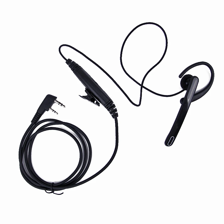 

2 Pin Walkie Talkie Ear Clip Earpiece Headset Mic for Baofeng Portable Radio UV-5R BF-888S GT-3 UV-B5 Transceiver BF-F8+ UV-B6